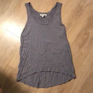 Express grey speckled high low tank top
